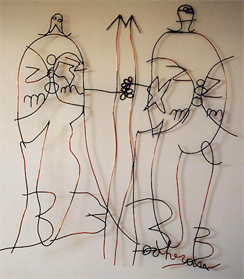 Fil de cuivre. collection d'artiste.