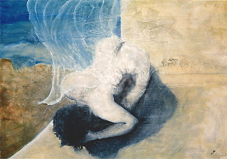 Painture  huile, platre sur toile. 163cmX114cm. Prix 10000Fr.